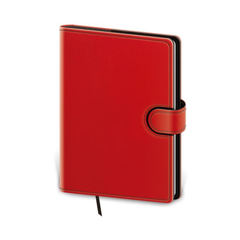Diár Flip týždenný A5 14,3x20,5cm - červeno/čierny 2025