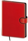 Diár Flip týždenný A5 14,3x20,5cm - červeno/čierny 2025