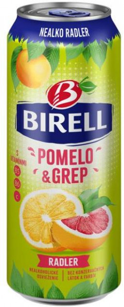 Pivo Birell nealko 24 x 0,5 ℓ Pomelo & Grep plechovka