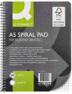 Blok College Q-CONNECT A5 80 listov štvorčekový