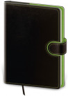 Diár Flip denný B6 12x16,5cm - čierno/zelený 2025