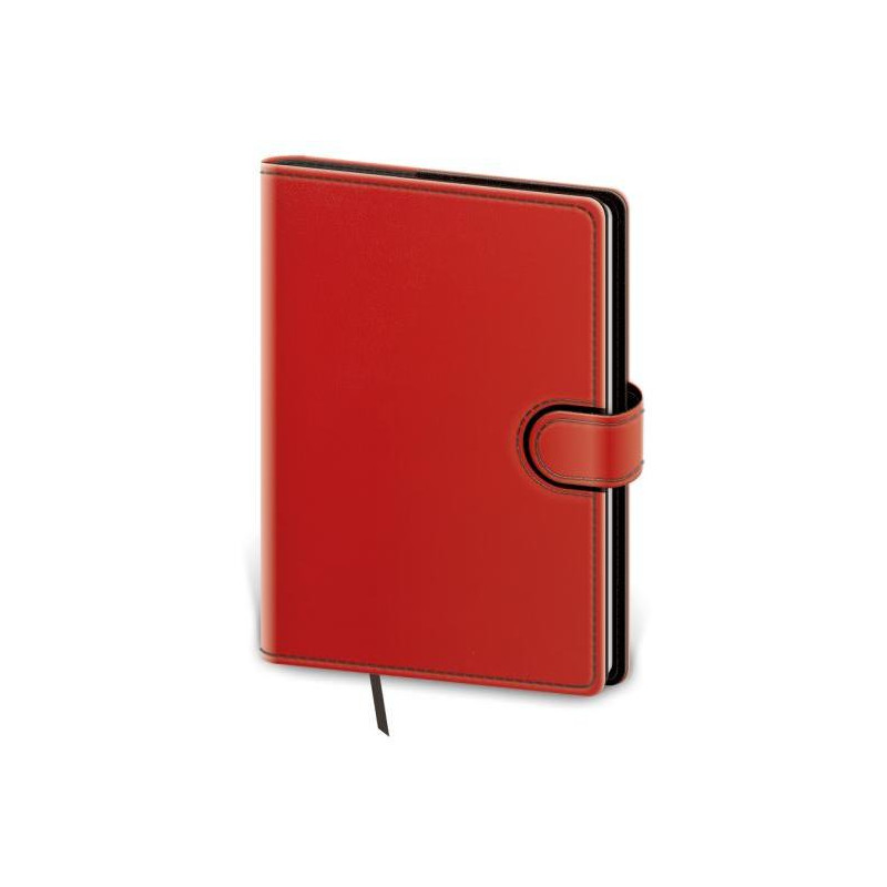 Diár Flip denný B6 12x16,5cm - červeno/čierny 2025