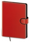 Diár Flip denný B6 12x16,5cm - červeno/čierny 2025