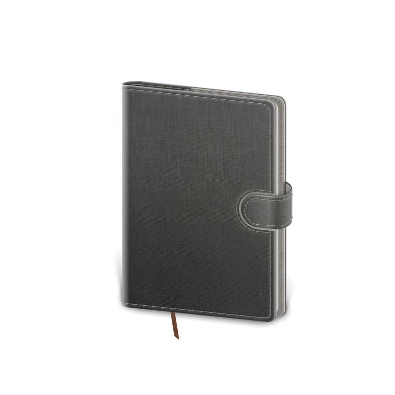 Diár Flip denný B6 12x16,5cm - šedo/šedý 2025
