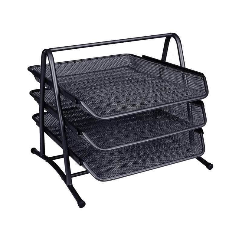 Drôtený stojan s 3 odkladačmi 350x275x278mm čierny