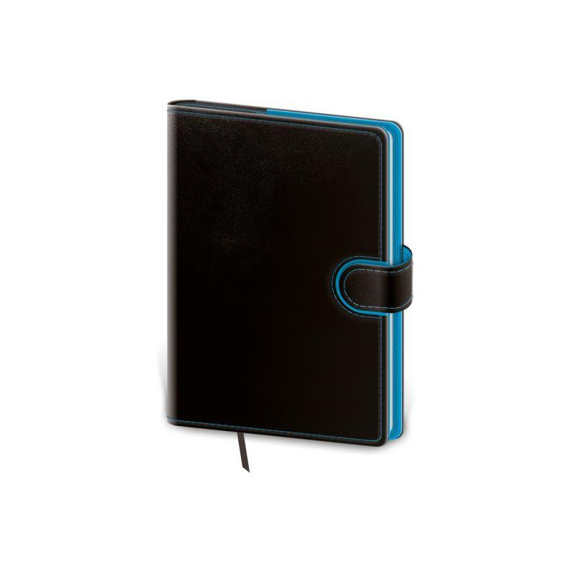 Diár Flip týždenný vreckový 9x14cm - čierno/modrý 2025