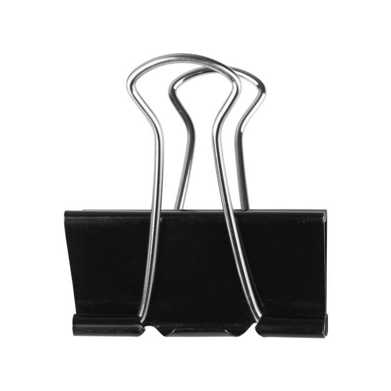 Klipy na dokumenty Q-CONNECT 24mm čierne 10ks