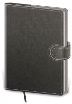 Diár Flip týždenný vreckový 9x14cm - šedo/šedý 2025