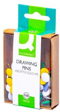 Pripináčiky Q-CONNECT 9mm mix farieb 120ks