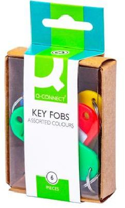 Menovky na kľúče Q-CONNECT mix farieb 6ks