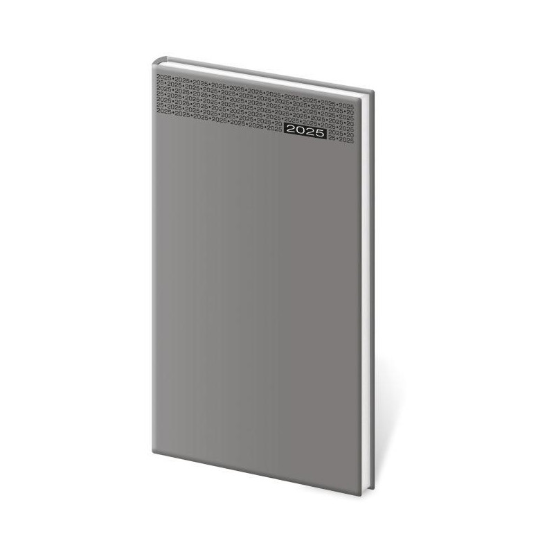 Diár Gommato týždenný vreckový šedý 2025