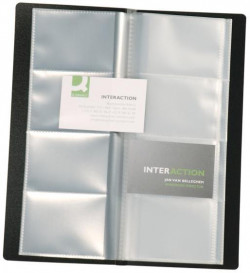 Vizitkár prenosný na 160 vizitiek Q-CONNECT čierny