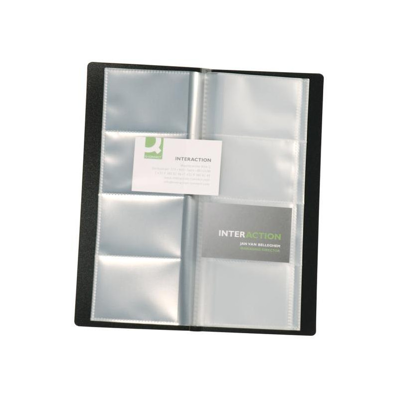 Vizitkár prenosný na 160 vizitiek Q-CONNECT čierny