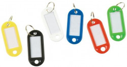 Menovky na kľúče Q-CONNECT biele 10ks