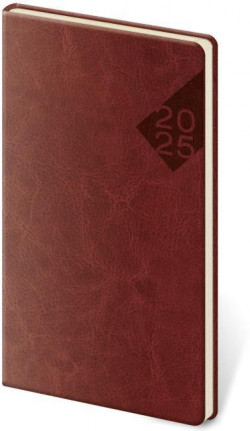 Diár Nebrasca týždenný vreckový anglická červená 2025