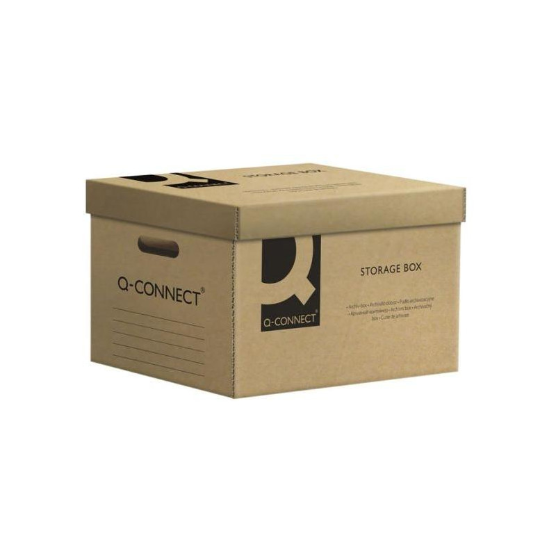 Archívna krabica s odnímateľným vekom Q-CONNECT hnedá 515x305x350 mm