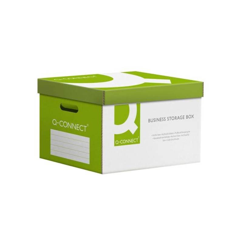 Archívna krabica s odnímateľným vekom Q-CONNECT zelená 515x305x350 mm
