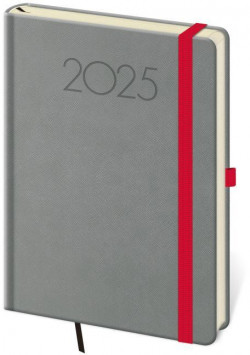 Diár New Praga týždenný A5 14,3x20,5cm tmavošedý 2025