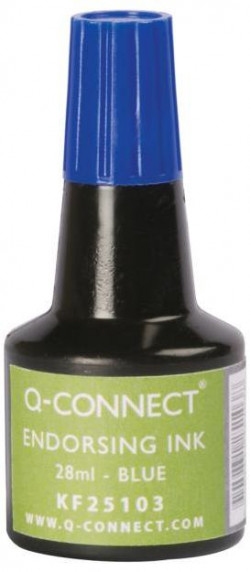 Pečiatková farba Q-CONNECT modrá 28ml