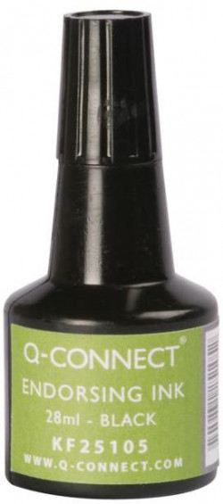 Pečiatková farba Q-CONNECT čierna 28ml