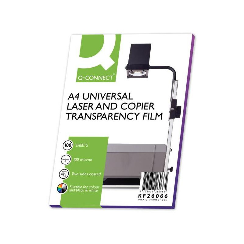 Fólia na spätnú projekciu Q-CONNECT A4, bal. 100 ks