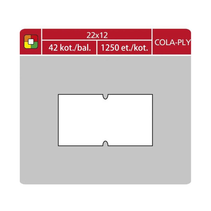 Etikety 22x12 pre 2212 cenovka biela