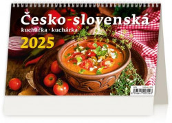 Stolový kalendár riadkový - Česko-slovenská kuchárka 2025
