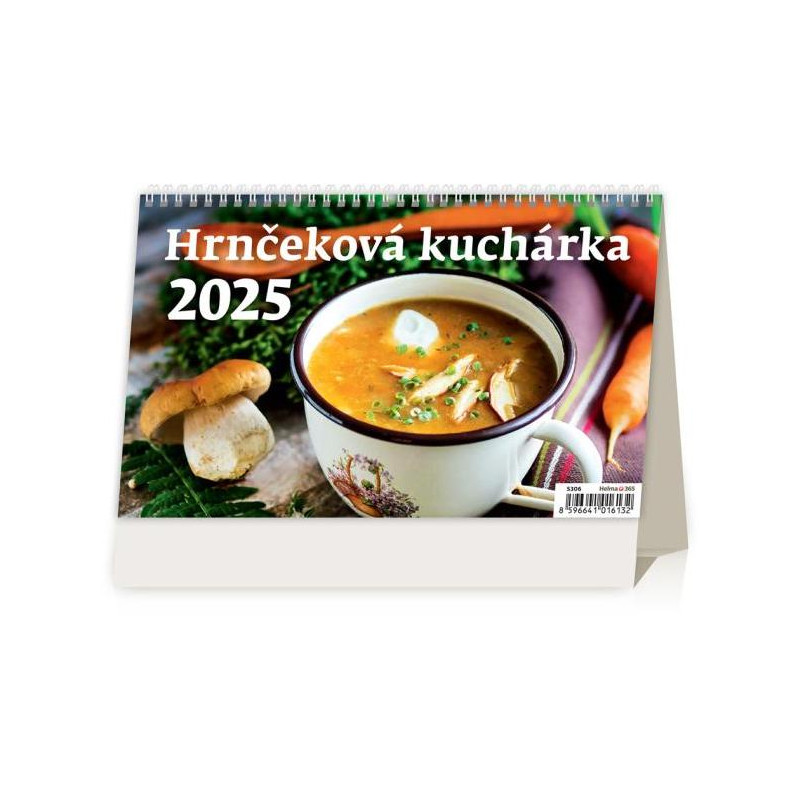 Stolový kalendár riadkový - Hrnčeková kuchárka 2025