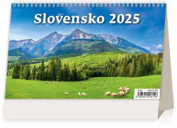 Stolový kalendár riadkový - Slovensko 2025
