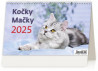 Stolový kalendár riadkový - Kočky/Mačky 2025
