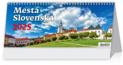 Stolový kalendár riadkový - Mestá Slovenska 2025