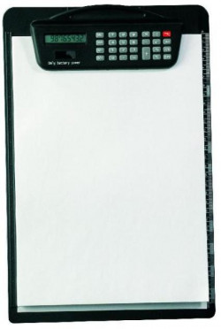 Písacia podložka A4 s kalkulačkou čierna