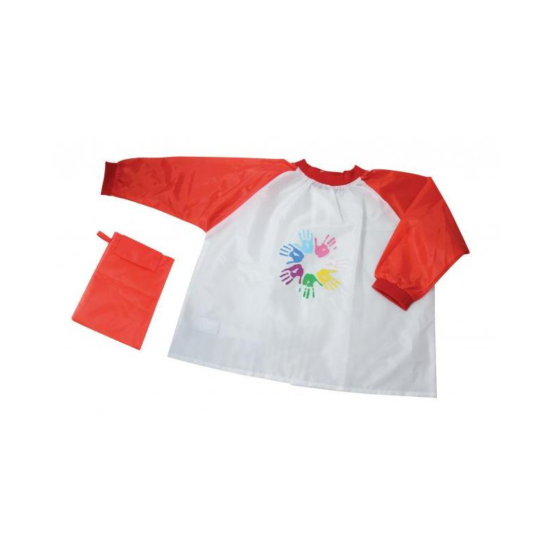 Detská maliarska zástera DONAU, červené rukávy