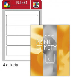Etikety na zakladače, mix farieb, 192x61mm, 400 ks