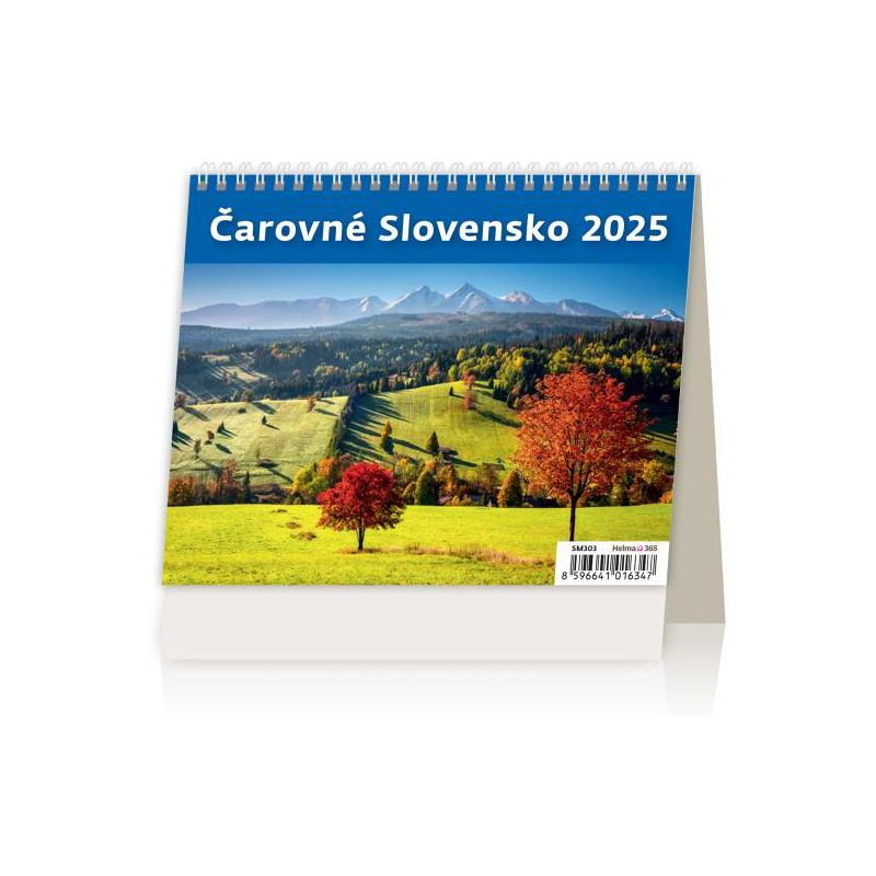 Stolový kalendár riadkový - MiniMax Čarovné Slovensko 2025