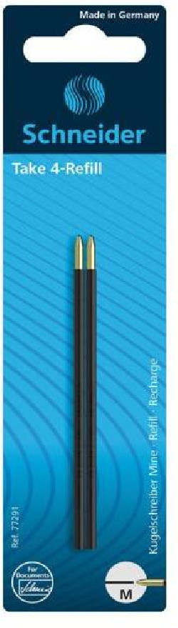 Náplň do guľôčkového pera Take 4 čierna 2ks