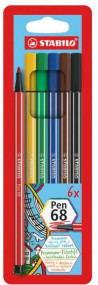 Sada popisovačov STABILO Pen 68/6S