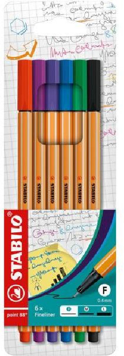 Sada linerov STABILO point 88/6S