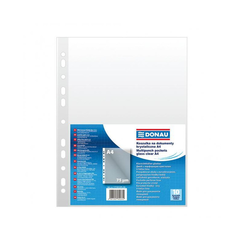 Euroobal DONAU A4 lesklý 75mic v sáčku 10ks