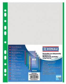 Euroobal DONAU A4 40mic so zeleným okrajom 100ks