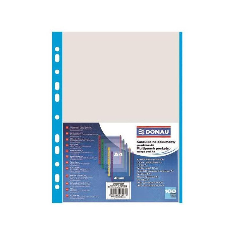 Euroobal DONAU A4 40mic s modrým okrajom