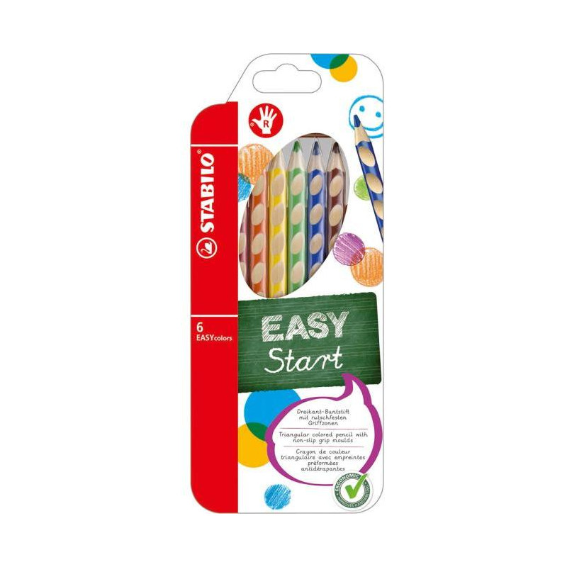 Drevené pastelky EASYcolors P 6sada