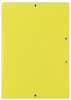 Kartónový obal lesklý s gumičkou DONAU žltý