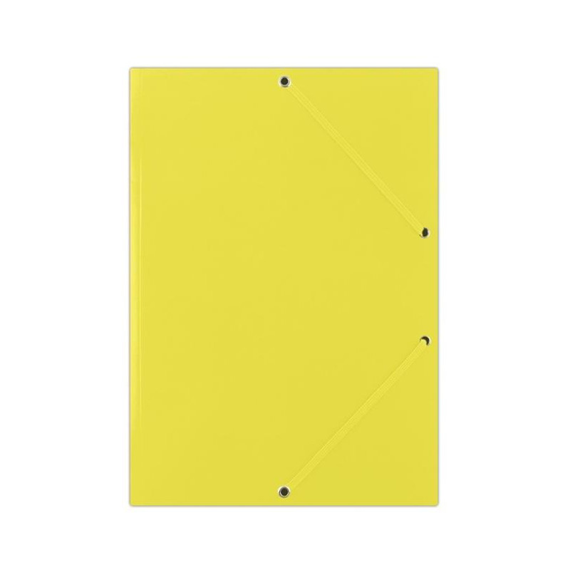 Kartónový obal lesklý s gumičkou DONAU žltý