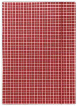 Kartónový obal s gumičkou DONAU červené káro