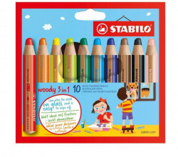 Farbičky STABILO woody 3 in1 10ks