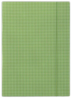 Kartónový obal s gumičkou DONAU zelené káro