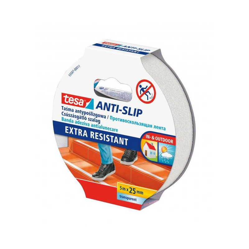 Protišmyková páska Tesa 25 mm x 5 m transparentná