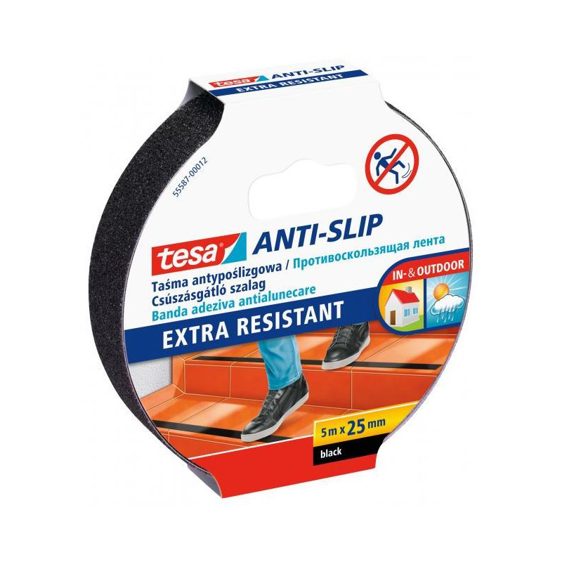 Protišmyková páska Tesa 25 mm x 5 m čierna