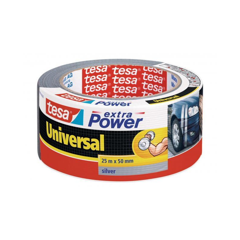 Textilná páska TESA silne lepiaca strieborná 50 mm x 25 m